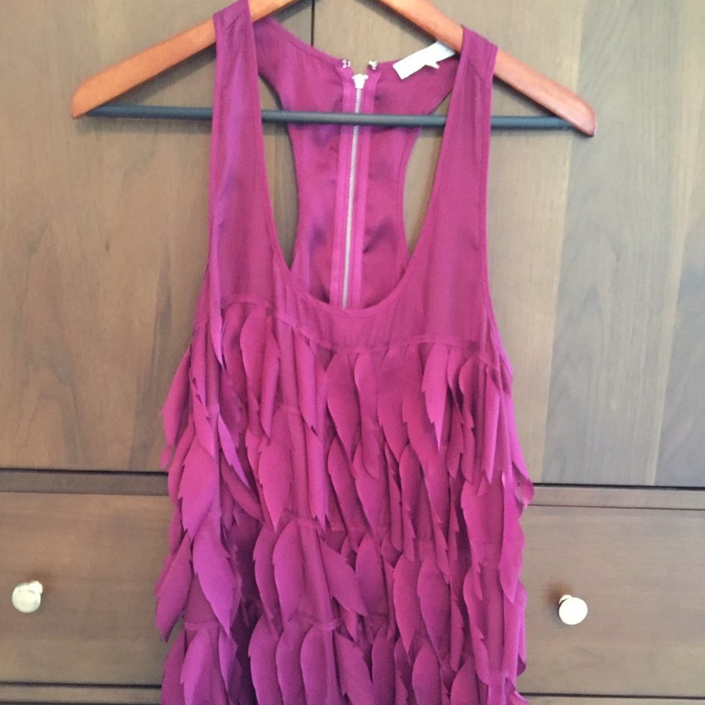 Women's FUSCIA TOP with flapper flare!